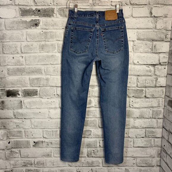 Levi's Vintage 550 Relaxed Fit Tapered Leg High Rise Stretchy Denim Mom Jeans - Picture 4 of 9